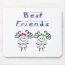 Beste Freunde des Strichmännchens Mousepads