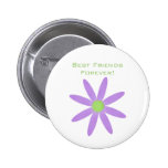 Beste Freunde für immer! Blumen-Knopf Buttons