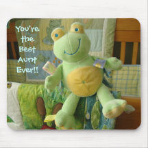 Beste Tante Ever! mousepad grüner Frosch-Material-