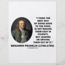 Beste Weise Benjamin Franklins des Handelns der gu Flyer