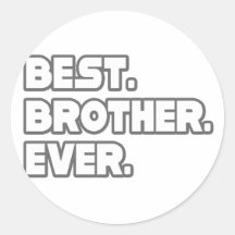 Bester Bruder überhaupt Runde Aufkleber