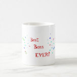 Bester Chefüberhaupt Confetti-Kaffee-Tee-Becher Tasse