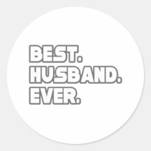 Bester Ehemann überhaupt Runder Sticker