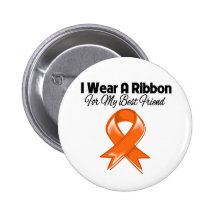 Bester Freund - ich trage das orange stilvolle Ban Buttons