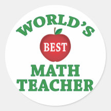 Bester Mathe-Lehrer der Welt Runder Aufkleber