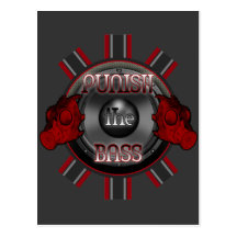 BESTRAFEN Sie das BASS-DnB Tollpatsch Dubstep hard Postkarte