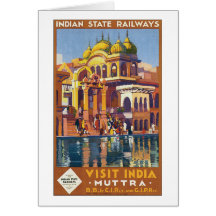 Besuch Indien Muttra Karten