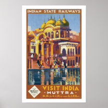 Besuch Indien Muttra Plakatdrucke