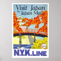 Besuch Japan per Post N.Y.K. Lines Poster