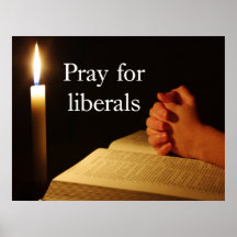 Beten Sie für Liberale Posterdruck