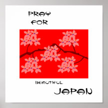 BETEN SIE FÜR SCHÖNES JAPAN POSTERDRUCK