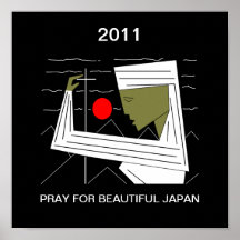 BETEN SIE FÜR SCHÖNES JAPAN POSTERDRUCKE