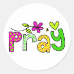 Beten Sie Runde Sticker