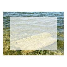 Betonplatte im Teich Individuelle Einladungskarte