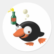 Betrunkener Pinguin Sticker