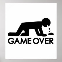 Betrunkenes Spiel vorbei Plakate