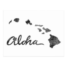 Beunruhigte Aloha Insel Postkarten
