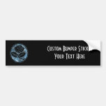 Beunruhigte Rosen-Silhouette-Miniatur - Blau Autosticker