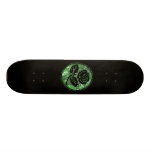 Beunruhigte Rosen-Silhouette-Miniatur - Grün Skateboarddecks