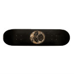 Beunruhigte Rosen-Silhouette-Miniatur - Orange Personalisiertes Skateboarddeck