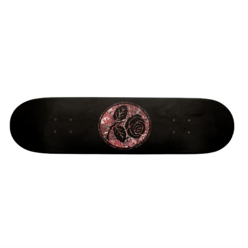 Beunruhigte Rosen-Silhouette-Miniatur - Rot Personalisierte Decks