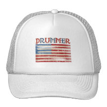 Beunruhigte Trommel-Stock USA-Flaggen-Schlagzeuger Retrokappen