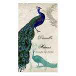 Bevorzugungs-Geschenk-Umbauten - Vintager Pfau 5 Visitenkarten Vorlage