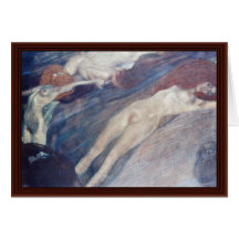 Bewegliches Wasser durch Klimt Gustav Karte