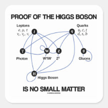 Beweis des Higgs Boson ist keine belanglose Angele Quadrataufkleber