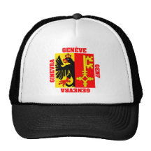Bezirk-Flagge Genfs die Schweiz Trucker Cap