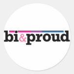 Bi&proud runder weißer Aufkleber