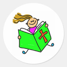 Bibel-Kind Runde Sticker