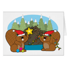 Biber-Weihnachten Grußkarte