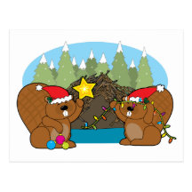 Biber-Weihnachten Postkarte