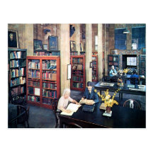 Bibliothek, Doylestown, PA Vintag Postkarte