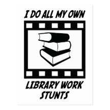 Bibliotheks-Arbeits-Bremsungen Postkarten
