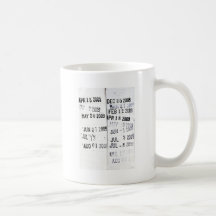 Bibliotheks-Datums-Briefmarken-Becher Haferl