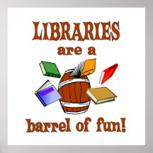 Bibliotheks-Fass Spaß Poster