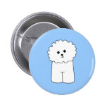 Bichon Frise. Anstecknadelbuttons