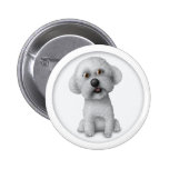 Bichon Frise Knopf Anstecknadelbutton