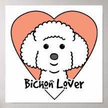 Bichon Frise Liebhaber Posterdruck
