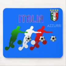 Biegung Italiens Calcio es Fußball-Spieler-Italien Mousepad