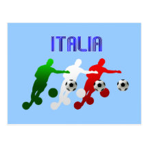 Biegung Italiens Calcio es Fußball-Spieler-Italien Postkarte