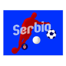 Biegung mag es einen Srbia Serbien Fußballspieler Postkarten