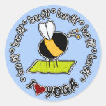Biene gepasst - Yogaaufkleber