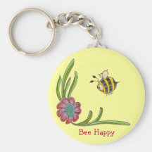 Biene glückliches Keychain Schlüsselbänder