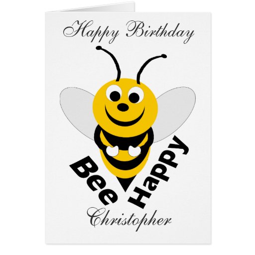 Bienenalles Gute zum Geburtstag Grußkarte Zazzle