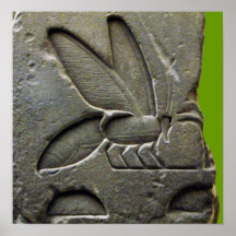 Bienen-Hieroglyphe Posterdruck