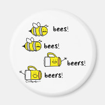 Bienenbienen Bierbiere! Kühlschrankmagnet