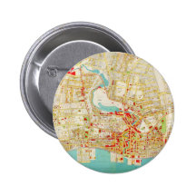 Biens Stadt von Yonkers, New York (1893) Anstecknadelbutton